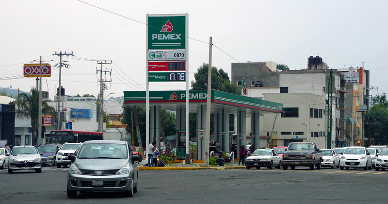 station service pemex road trip dans le Yucatan au Mexique