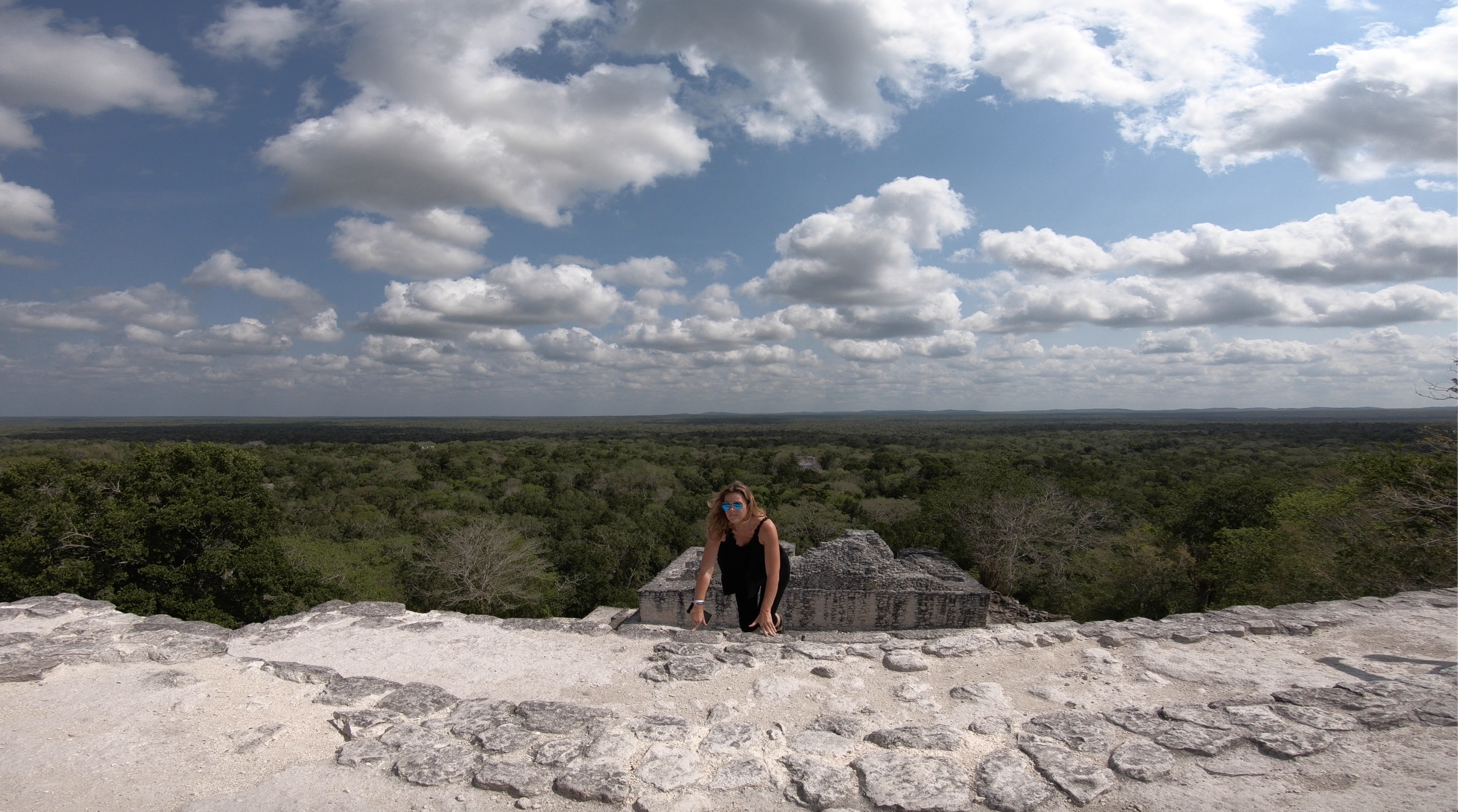 Calakmul vue de la pyramide avec guide francophone  Secretoo