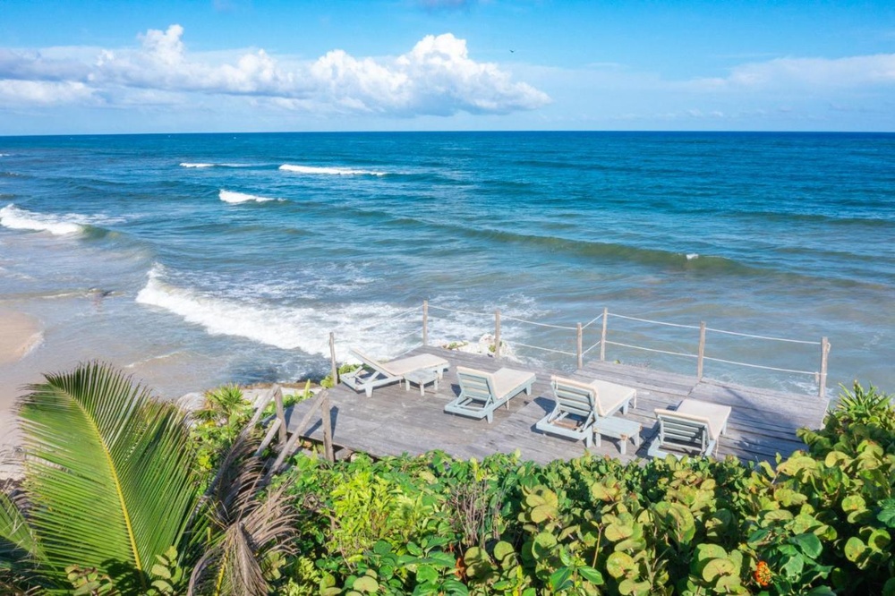 Vue sur la mer depuis l'Hôtel Posada Paso del Sol