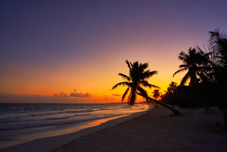 coucher du soleil tulum