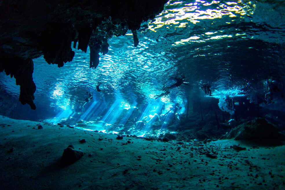 plongée cenote dos ojos