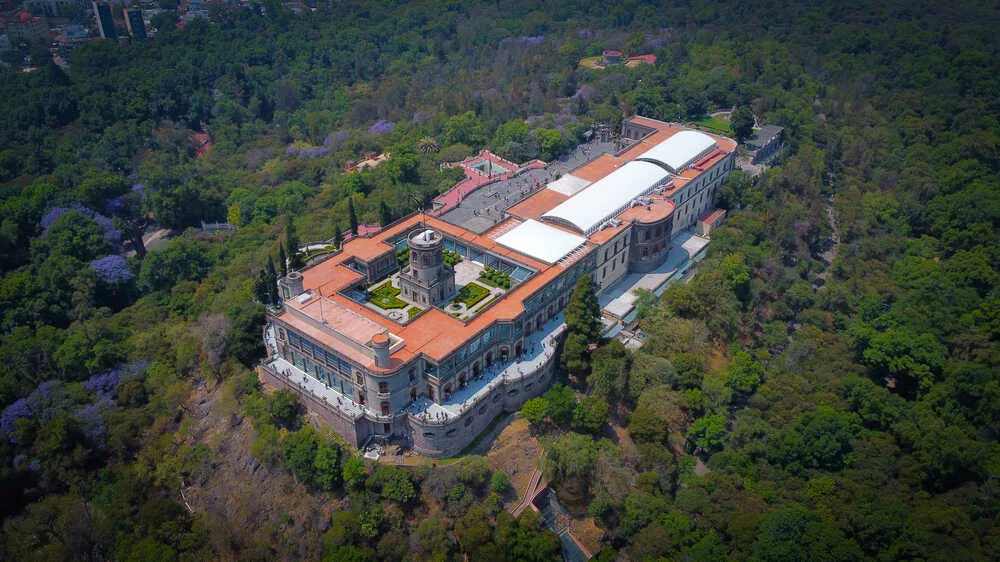 Vue aérienne sur le Chateau Chapultepec
