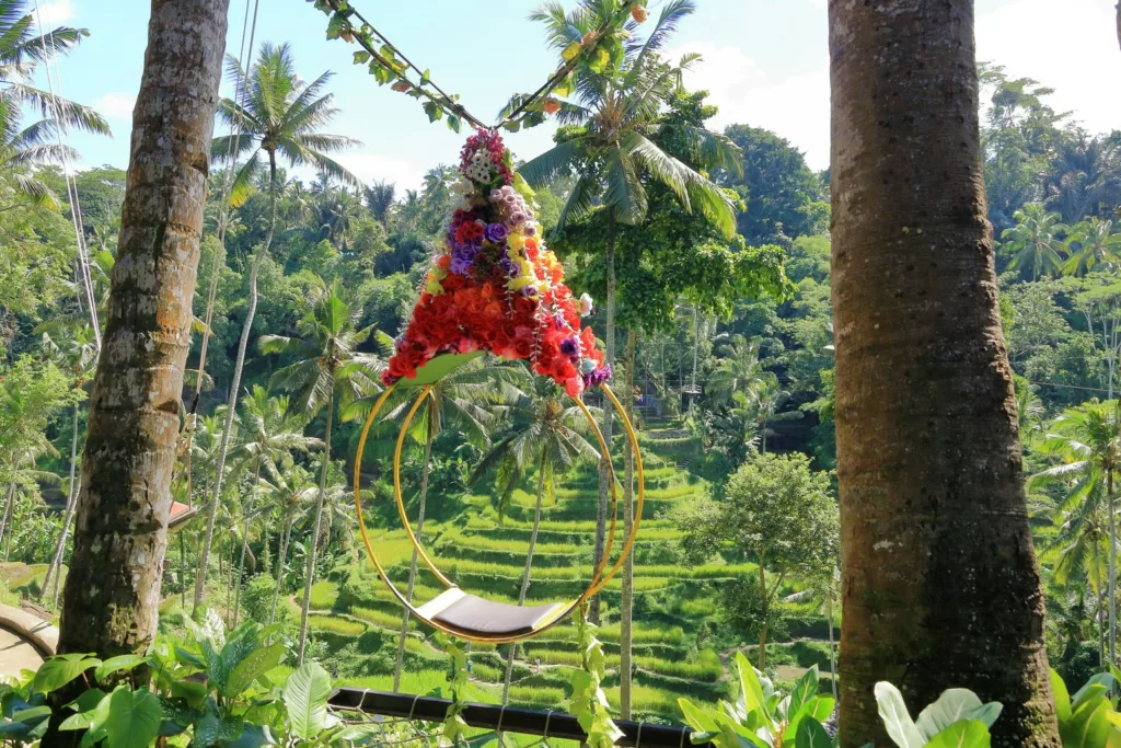 Balançoire à Tegallalang proche d'ubud