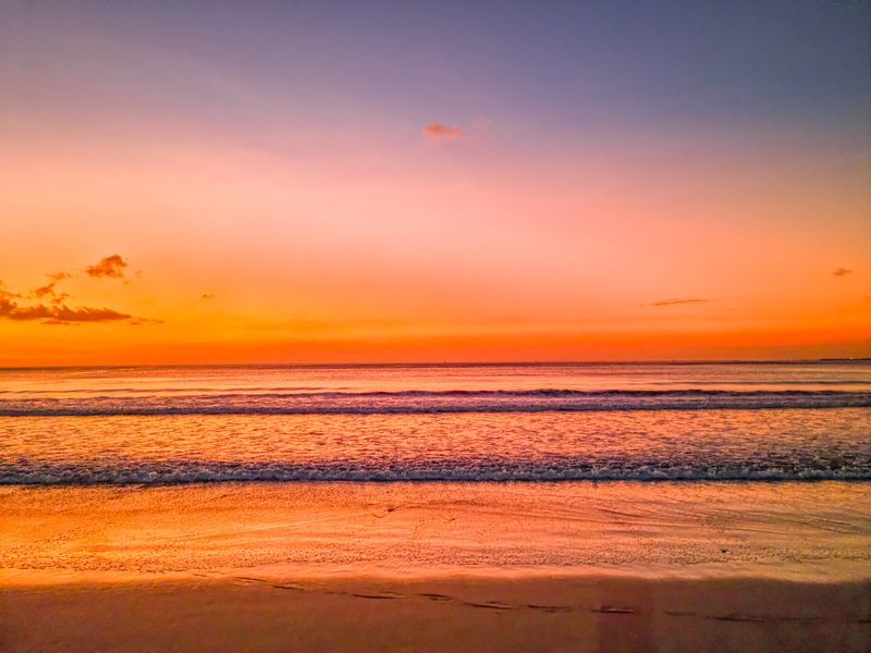 Coucher de soleil à la plage de Jimbaran