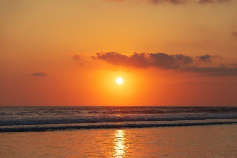 Coucher de soleil à la plage de Seminyak