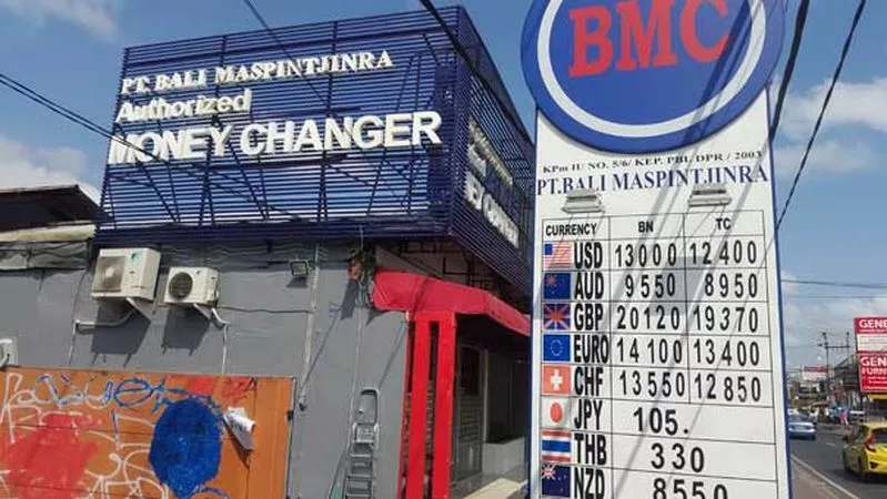 Bureau de change à Bali